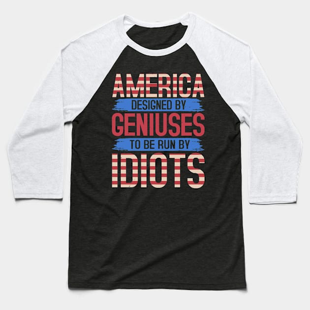 America Baseball T-Shirt by OSCAR BANKS ART